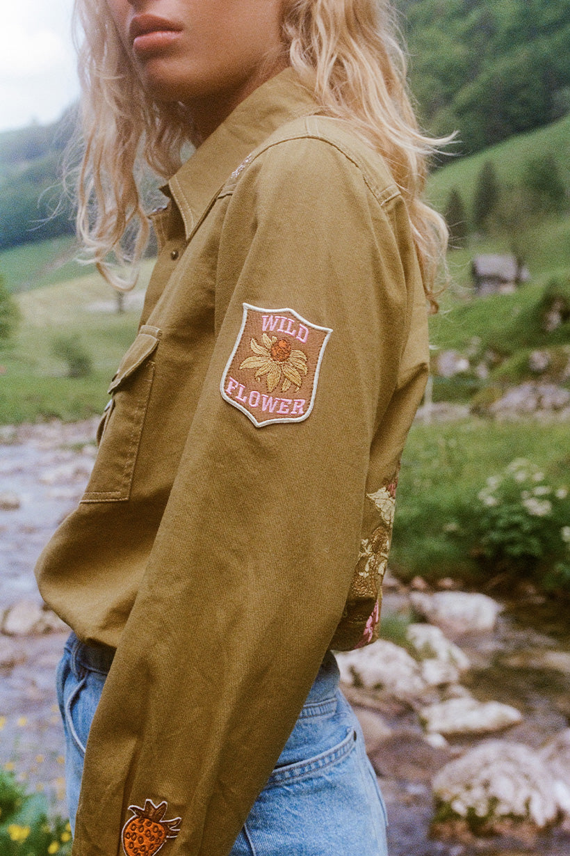 Foxglove Embroidered Shirt